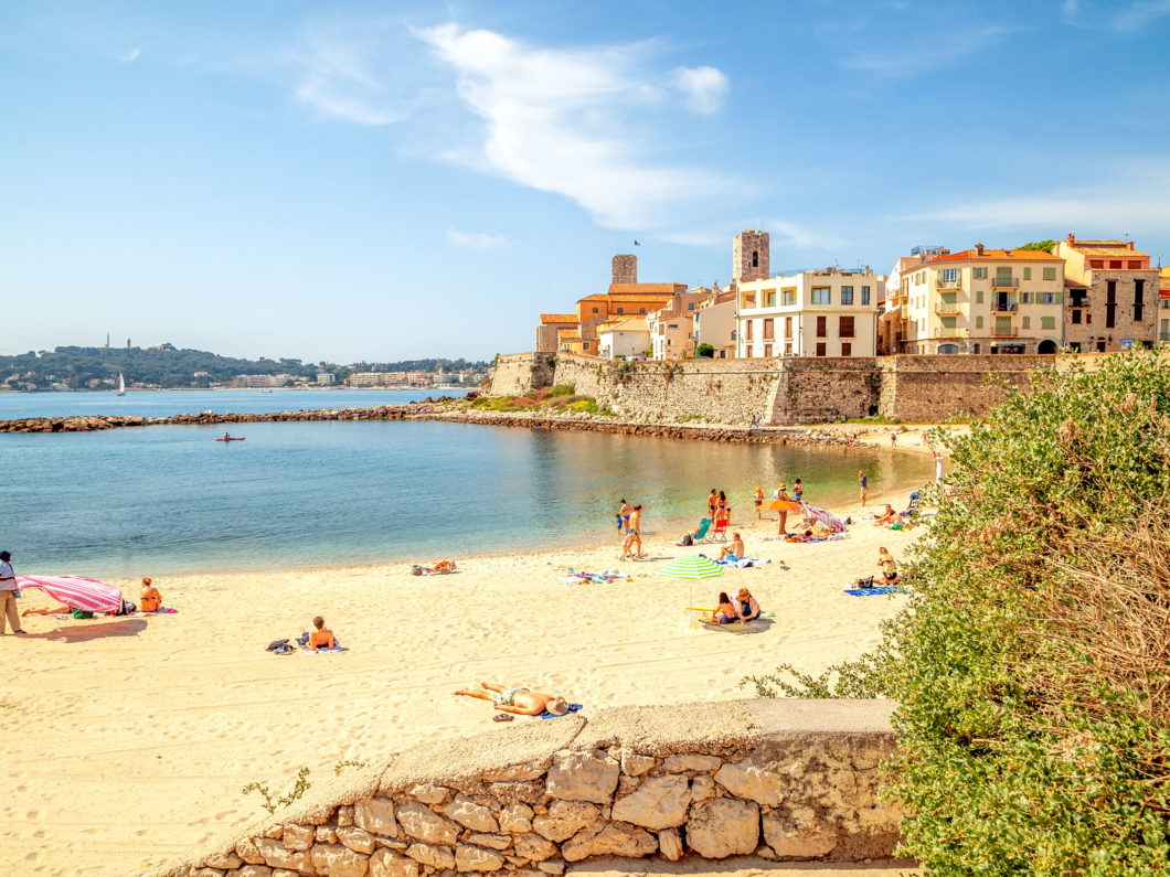 Plage de la Gravette, Antibes, Côte d'Azur, Frankreich