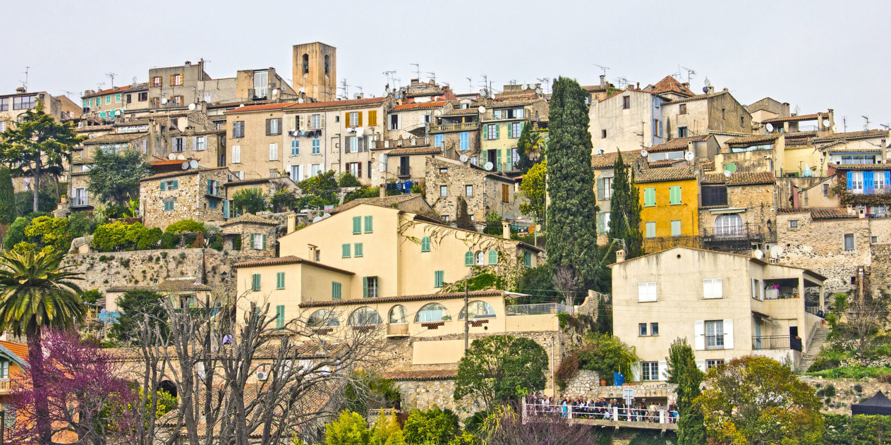 View of Biot, south of France