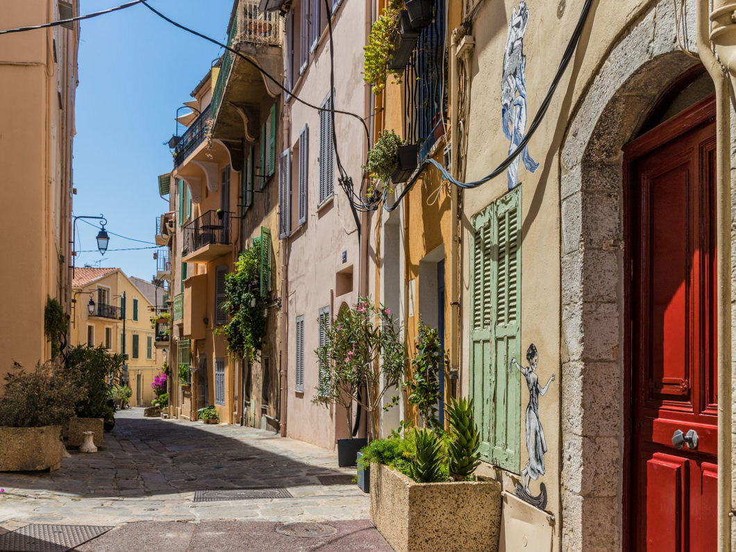 A typical view in Cannes in France