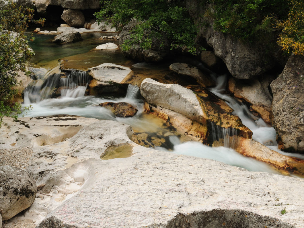 Long Exposure Of The Creek Saut Du Loup In The Gorges Du Loup Ca