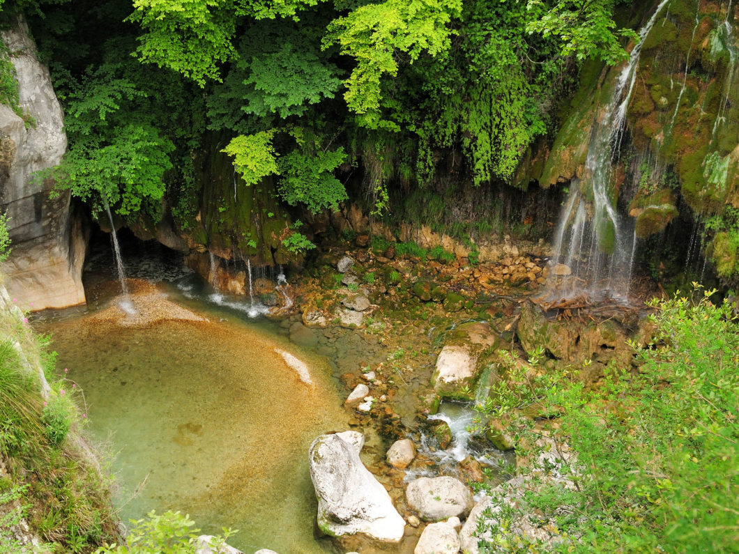 Long Exposure Of The Falls Cascades Du Saut Du Loup In The Gorge