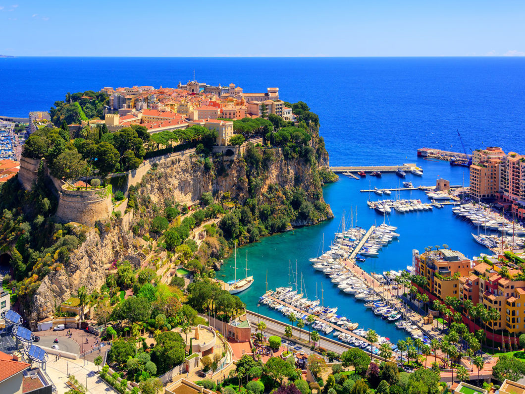 Prince Palace and old town of Monaco, France