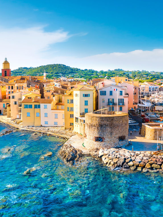 View of the city of Saint Tropez, Provence, Cote d Azur, a popular destination for travel in Europe