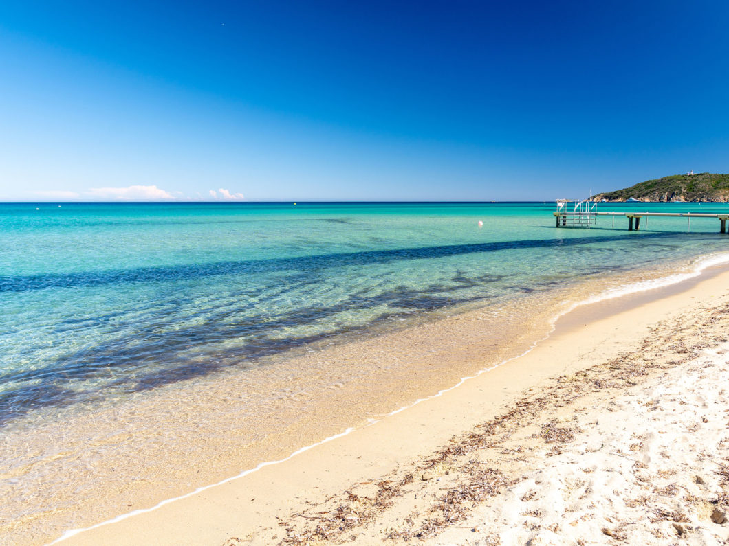 beautiful view on Pampelonne beach, Saint Tropez, French riviera