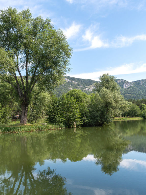 Panorama sur le lac de Thorenc dans le Sud de la France