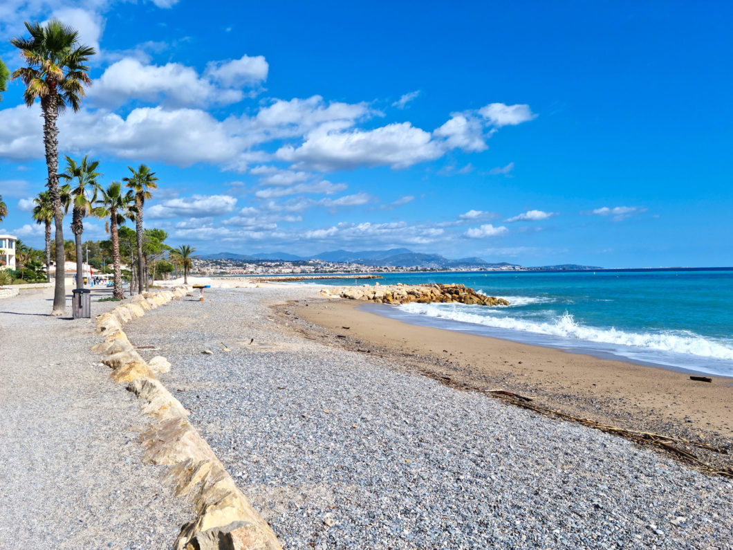 Beach in Villeneuve Loubet, French Riviera