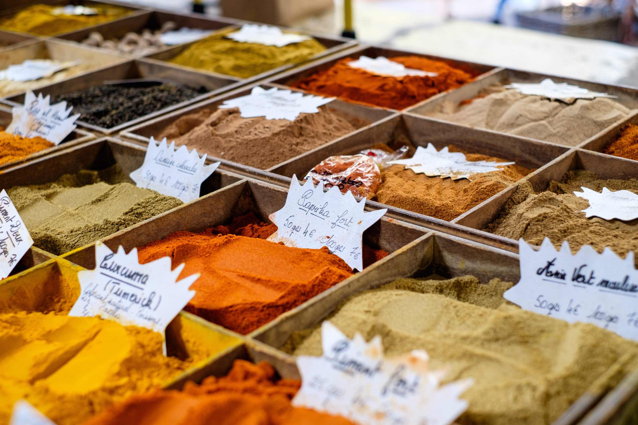 Variation of different products in french market in Antibes France