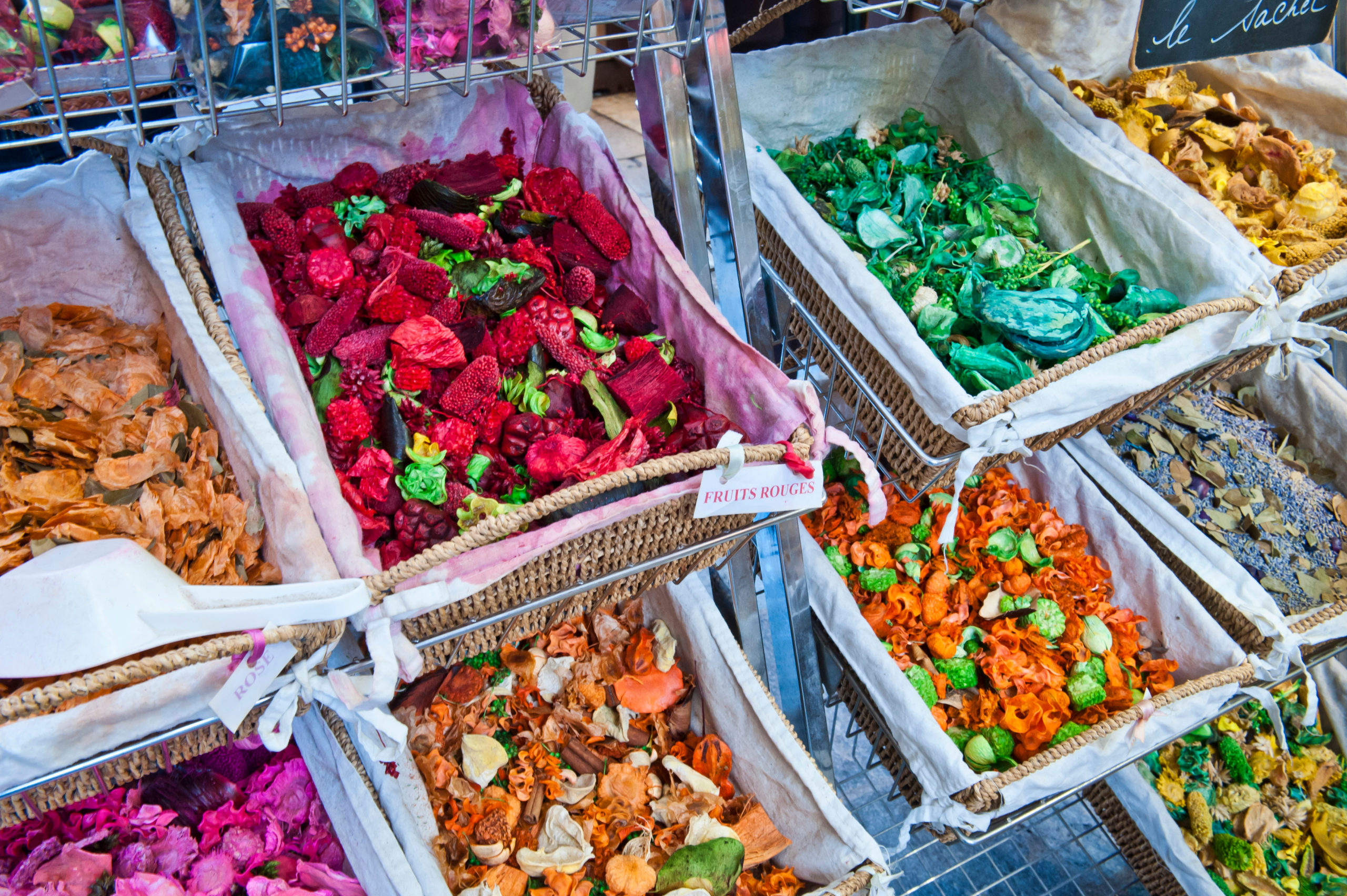 fragrant botanicals at a small business in Grasse France